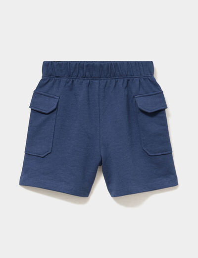Short poches &agrave; rabat bleu marine b&eacute;b&eacute; gar&ccedil;on