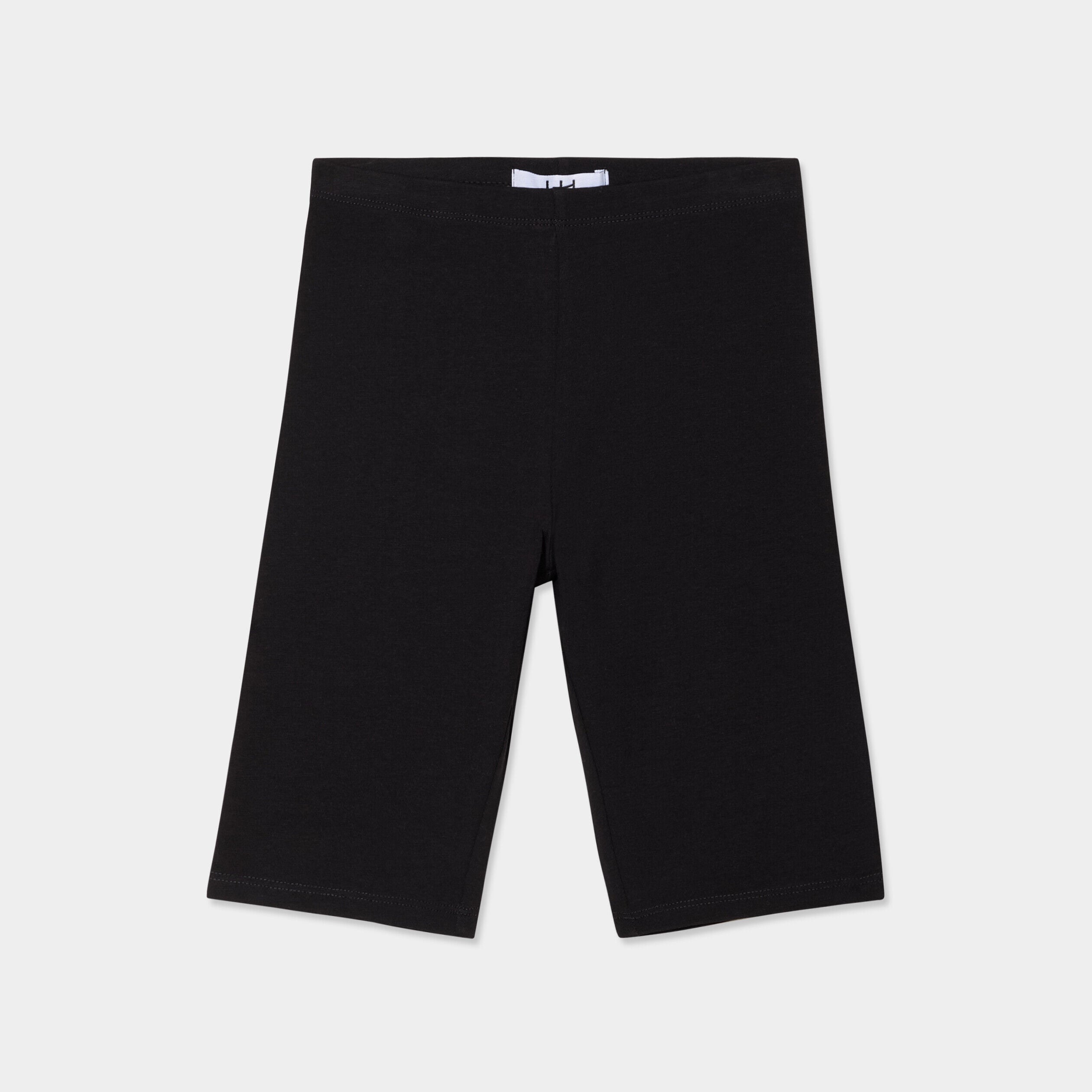 Short cycliste coton taille élastiquée noir fille LH