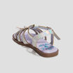 Sandales holographiques gris argent fille