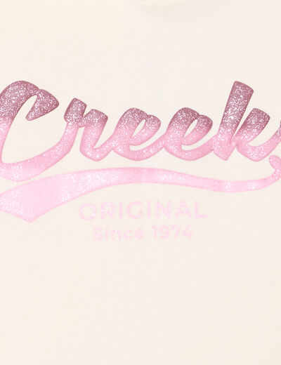 Sweat à capuche hoodie à logo Creeks creme fille