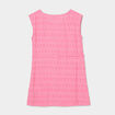 Robe fluide ceintur&eacute;e rose fushia fille