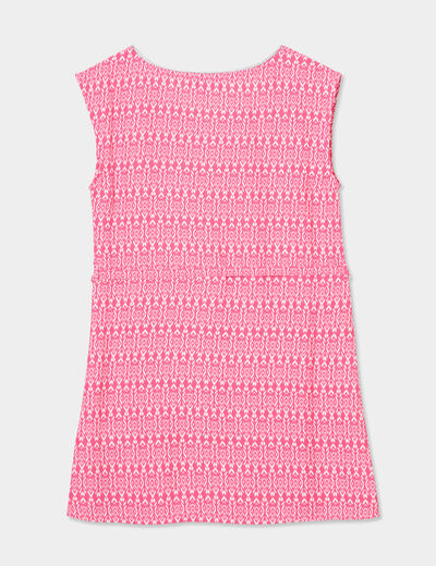 Robe fluide ceinturée rose fushia fille