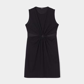 Robe sans manches à ouvertures Mosquitos noir femme