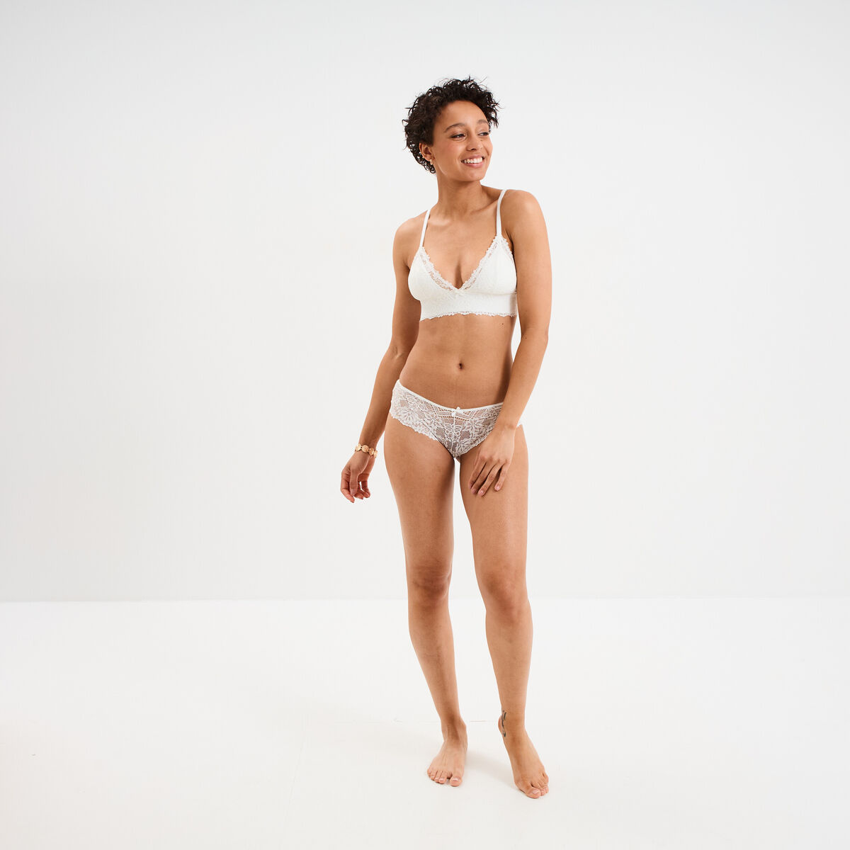 Soutien-gorge triangle paddé blanc femme