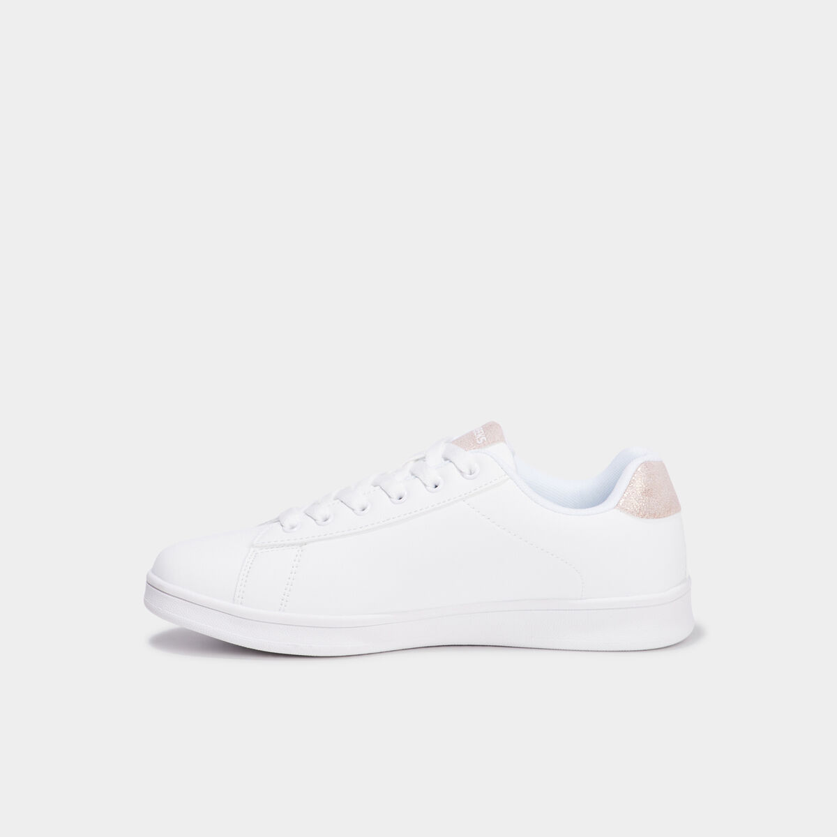 Tennis basses &agrave; lacets blanc femme