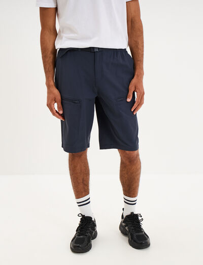 Short de randonn&eacute;e respirant gris fonc&eacute; homme