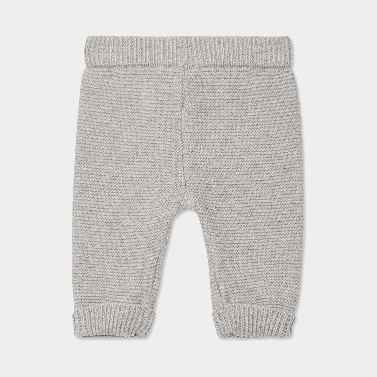 Pantalon tricot coton gris clair b&eacute;b&eacute;