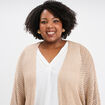 Gilet chauve-souris mi-long jaune or femme grande taille