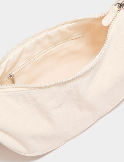 Sac banane en bandouli&egrave;re ivoire femme