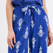 Pantalon large fluide bleu electrique femme
