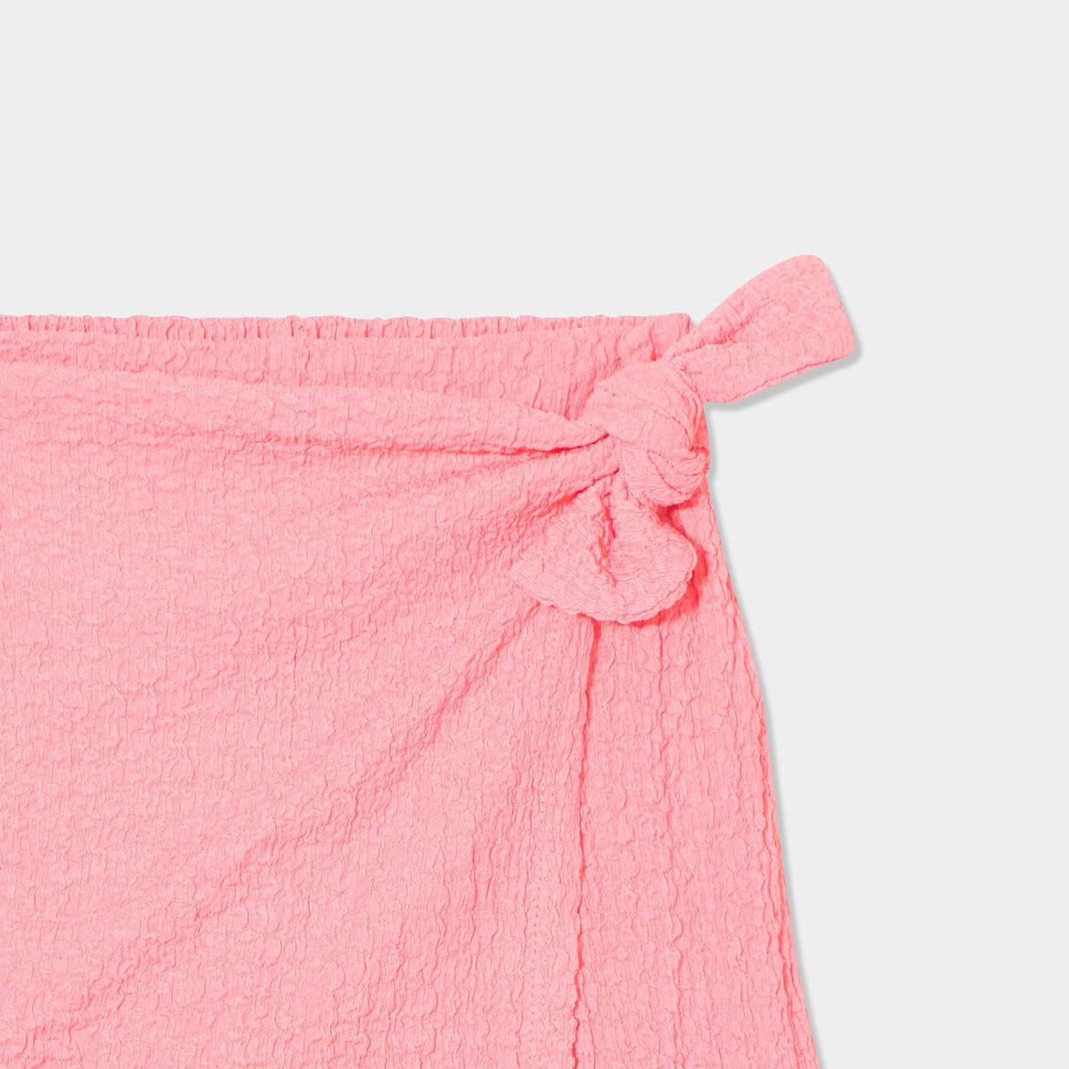 Jupe-short droite rose fille