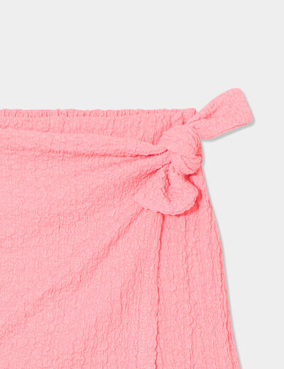 Jupe-short droite rose fille