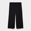 Pantalon effet gaufr&eacute; fluide noir femme grande taille