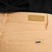Pantalon droit coton beige femme