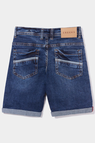 Bermuda regular en jean denim stone gar&ccedil;on