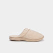 Chaussons mules velours effet matelass&eacute; sable femme