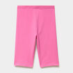 Short cycliste coton taille &eacute;lastiqu&eacute;e rose fushia fille