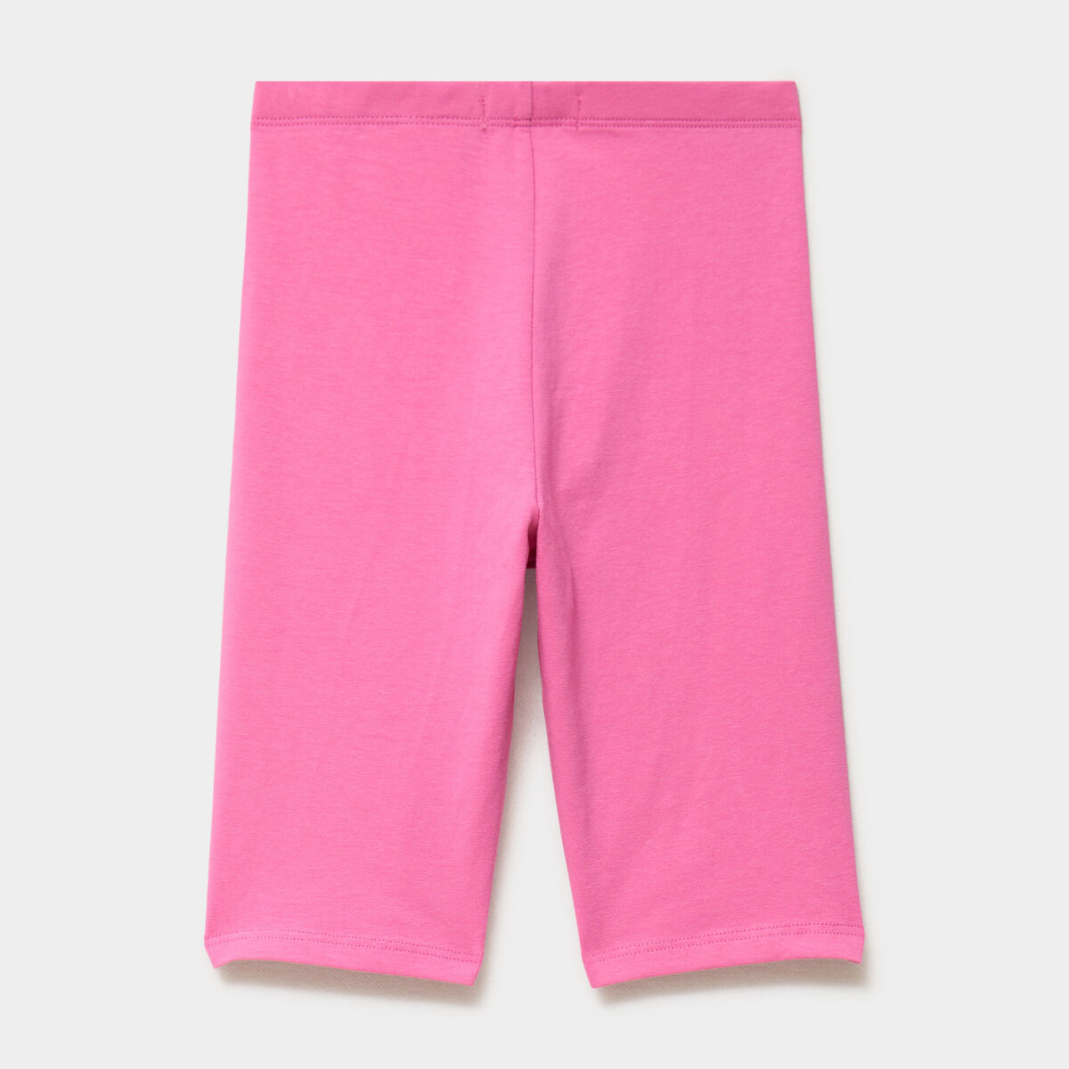 Short cycliste coton taille &eacute;lastiqu&eacute;e rose fushia fille