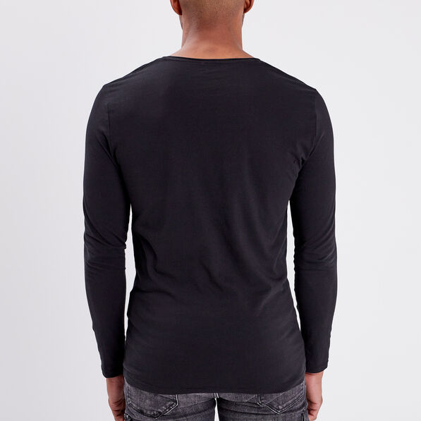 t shirt manches longues liberto noir homme T-shirt manches longues Liberto noir homme