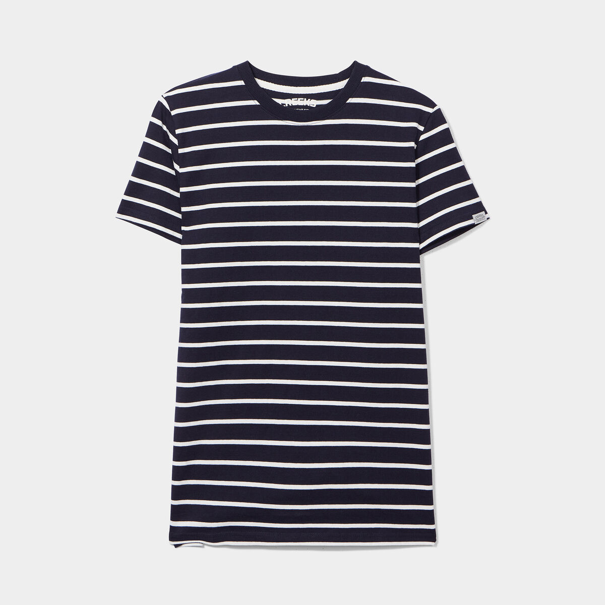 T-shirt col rond manches courtes Creeks ecru homme