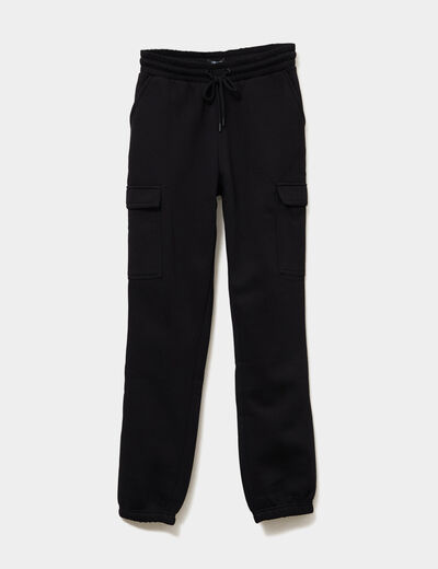 Pantalon de jogging coupe battle noir femme