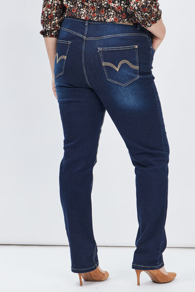 Jeans regular grande taille denim brut femme grande taille