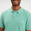 Polo piqu&eacute; coton manches courtes vert menthe homme
