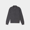 Gilet zippé col montant coton gris foncé garçon