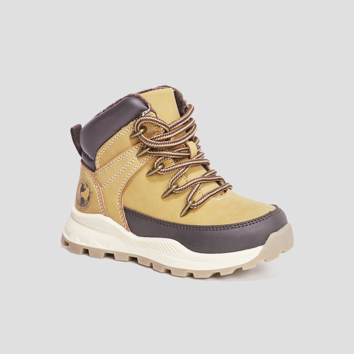 Bottines zippées Trappeur Barato jaune garçon