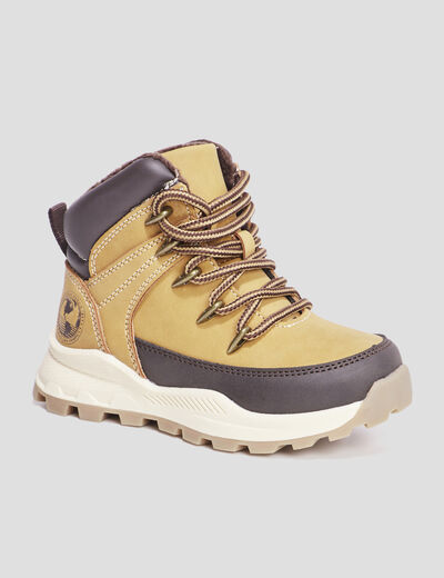 Bottines zippées Trappeur Barato jaune garçon