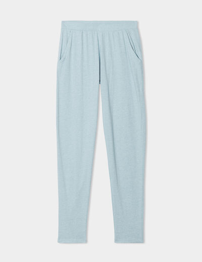 Pantalon de pyjama ajusté vert canard femme