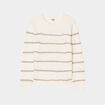Pull ajouré devant col rond Creeks beige femme