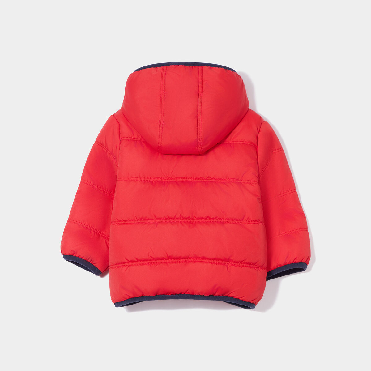Doudoune à capuche doublure polaire rouge bébé garçon