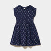 Robe courte droite sans manches cintr&eacute;e bleu marine fille