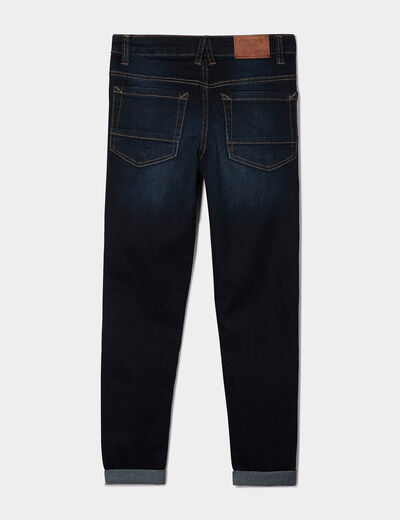 Jeans skinny taille ajustable denim brut gar&ccedil;on
