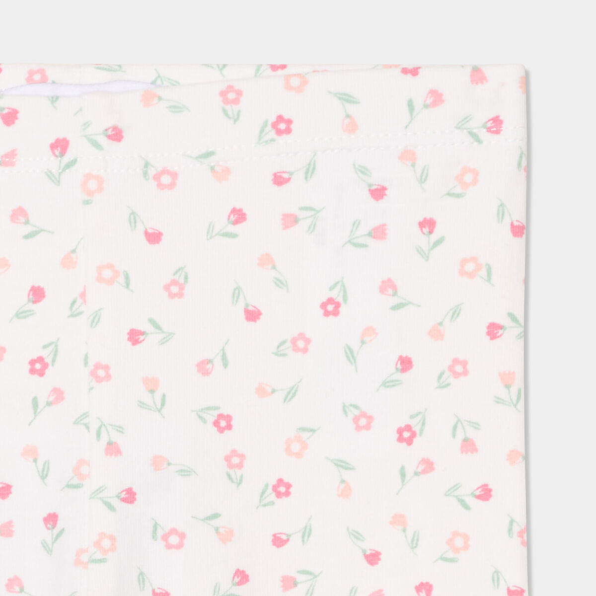 Legging taille &eacute;lastiqu&eacute;e coton ecru b&eacute;b&eacute; fille