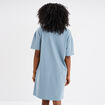 Robe t-shirt manches courtes coton gris femme