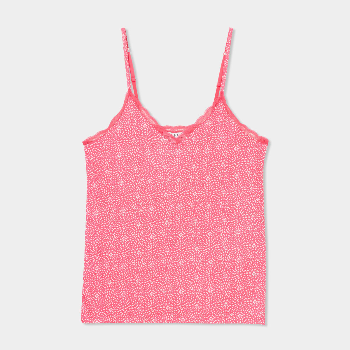 Haut de pyjama débardeur à bretelles rouge femme
