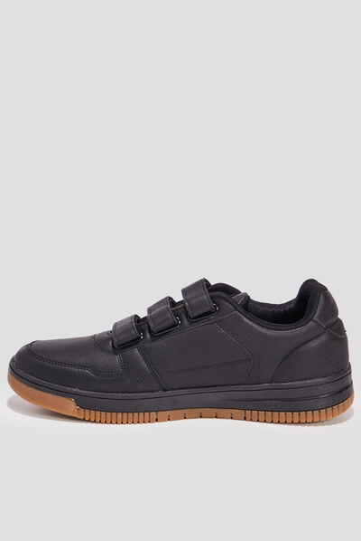 Tennis à scratchs noir homme
