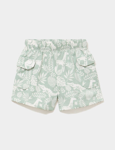 Short poches avec rabat vert pastel b&eacute;b&eacute; gar&ccedil;on