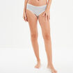 Shorty en dentelle coton gris femme