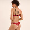 Soutien-gorge corbeille micro dentelle rouge femme