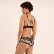 Soutien-gorge foulard avec dentelle noir femme
