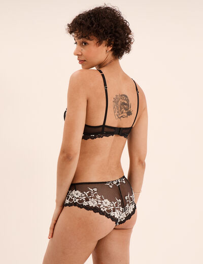 Soutien-gorge foulard avec dentelle noir femme