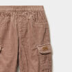 Pantalon effet velours c&ocirc;tel&eacute; taupe b&eacute;b&eacute; gar&ccedil;on