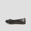 Ballerines crantées détail noeud noir femme