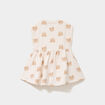 Robe patineuse manches courtes ecru b&eacute;b&eacute; fille