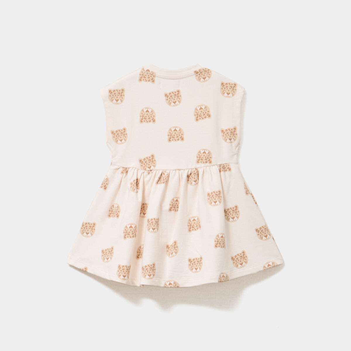 Robe patineuse manches courtes ecru b&eacute;b&eacute; fille