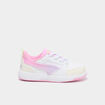 Tennis basses &agrave; lacets Puma Rebound Come rose clair fille