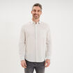 Chemise manches longues coton beige homme